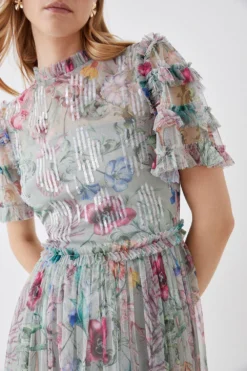 Coast The Collector Mesh Maxi Dress With Sequins -Coast Shop bcc05842 sage xl 2