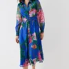 Coast Printed Organza Shirt Dress