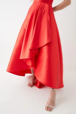 Coast Plunge Neck Waterfall Gown -Coast Shop bcc05873 red xl 3