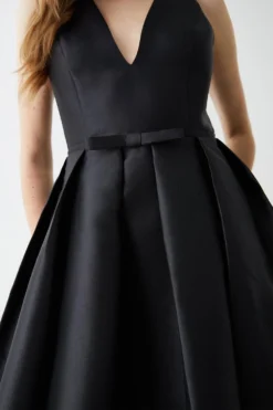 Coast Plunge Neck Bow Waist Maxi Dress With Pockets 7 Coast Plunge Neck Bow Waist Maxi Dress With Pockets -Coast Shop bcc05898 black xl 3