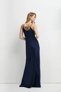 Coast Cowl Neck Tie Back Satin Bridesmaids Dress -Coast Shop bcc05906 navy xl 3 scaled