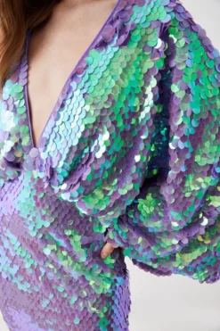 Coast Statement Sequin Kimono Mini Dress -Coast Shop bcc05909 ice20lilac xl 3