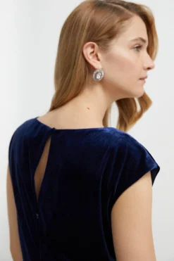 Coast Blouson Waist Velvet Bridesmaids Maxi Dress -Coast Shop bcc05911 navy xl 2