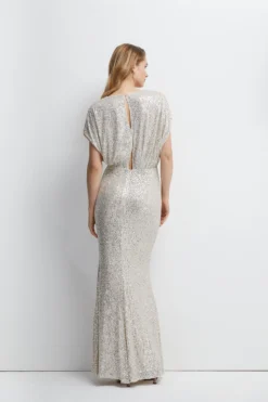 Coast Batwing Sequin Bridesmaids Maxi Dress -Coast Shop bcc05918 champagne xl 3 scaled
