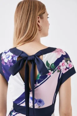 Coast Satin Scarf Print Wrap Midi Dress -Coast Shop bcc05948 multi xl 2