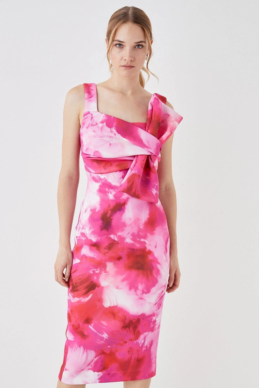 Coast Printed Bow Scuba Pencil Dress 2 Coast Printed Bow Scuba Pencil Dress - Image 2