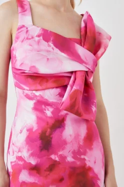 Coast Printed Bow Scuba Pencil Dress 7 Coast Printed Bow Scuba Pencil Dress -Coast Shop bcc05966 pink xl 3