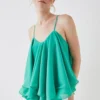 Coast Green Ruffle Hem Cami Top