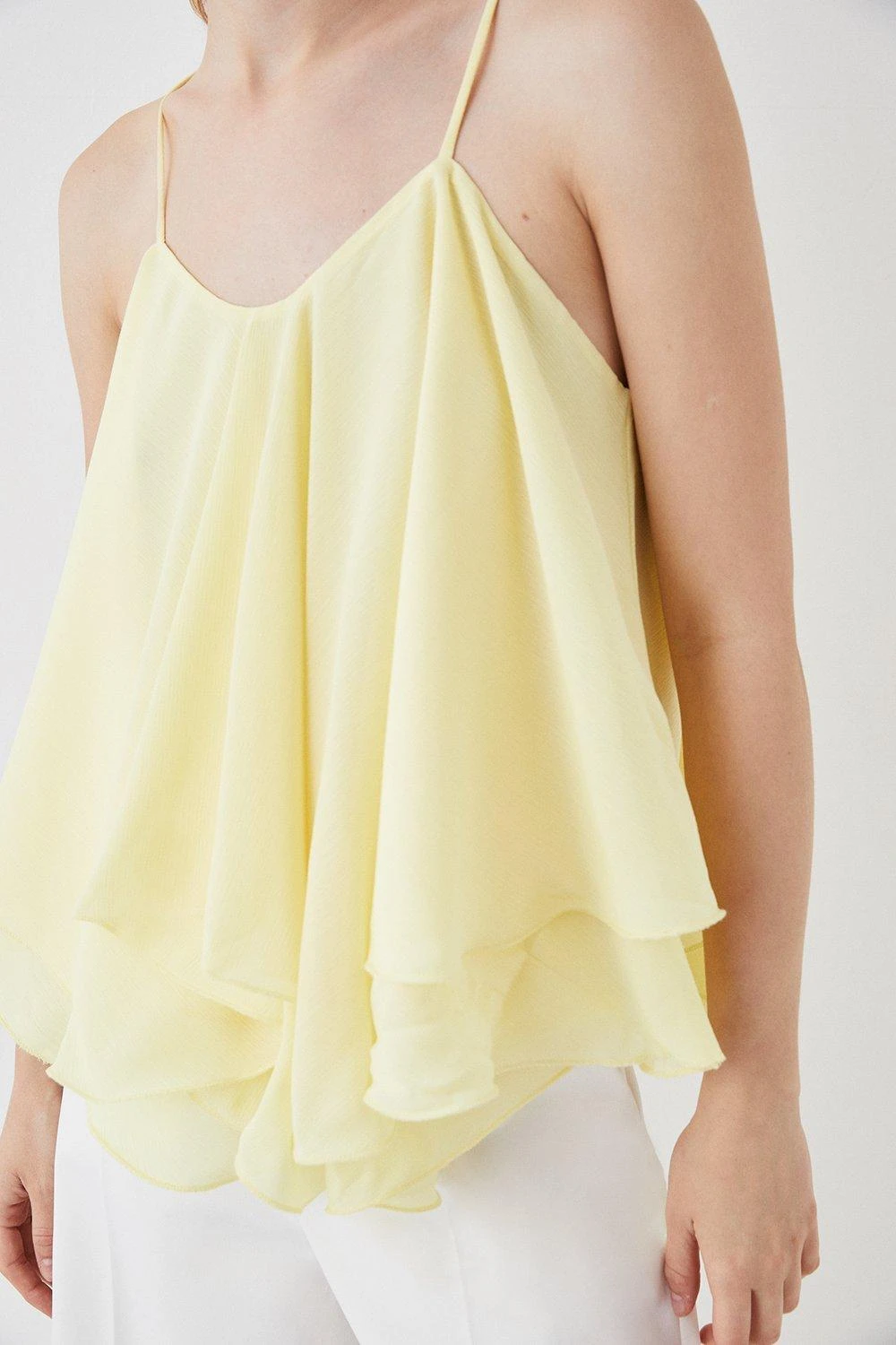 Coast Yellow Ruffle Hem Cami Top 2 Coast Yellow Ruffle Hem Cami Top - Image 2